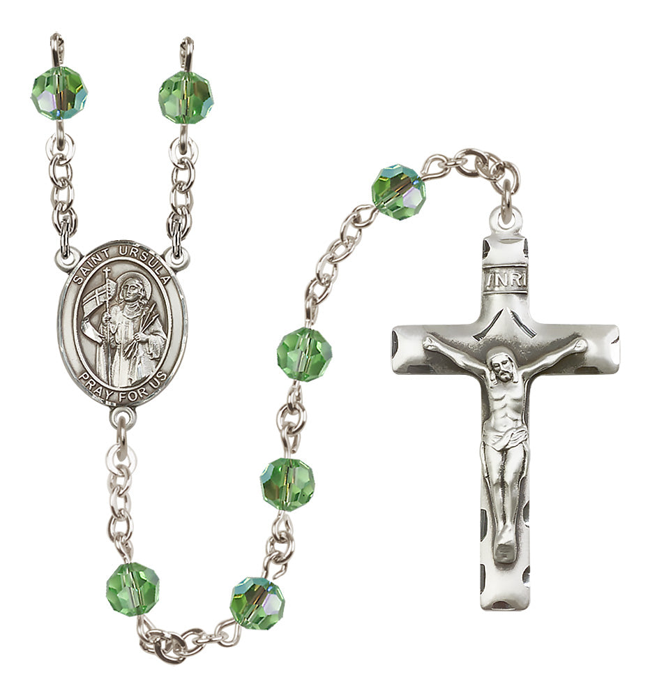 St. Ursula Sterling Silver Rosary - 10 Color Options (8127/0644)