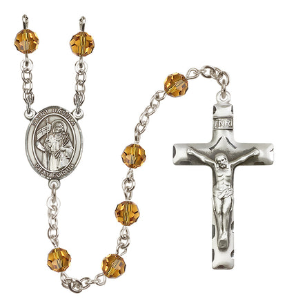 St. Ursula Sterling Silver Rosary - 10 Color Options (8127/0644)