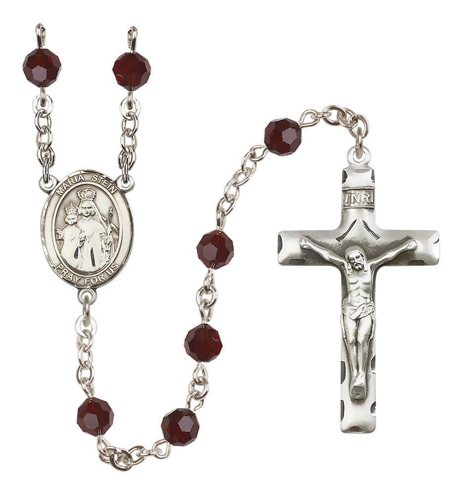 Maria Stein Sterling Silver Rosary - 10 Color Options (8133/0644)