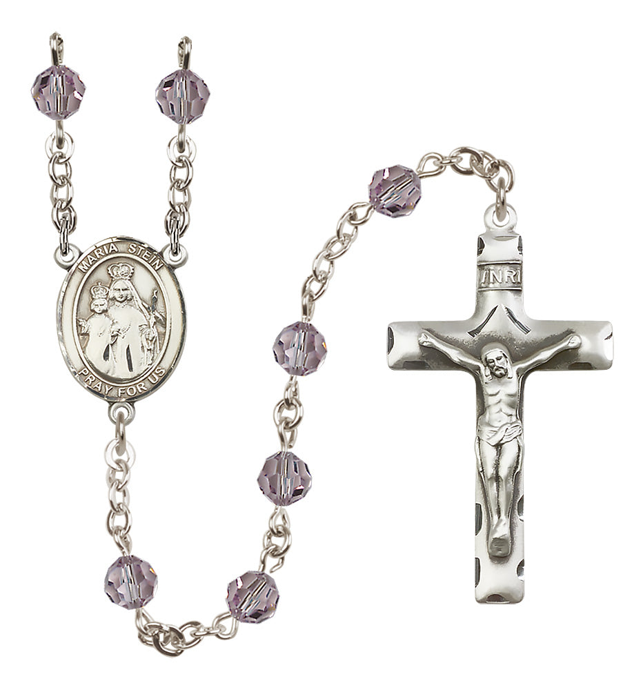 Maria Stein Sterling Silver Rosary - 10 Color Options (8133/0644)