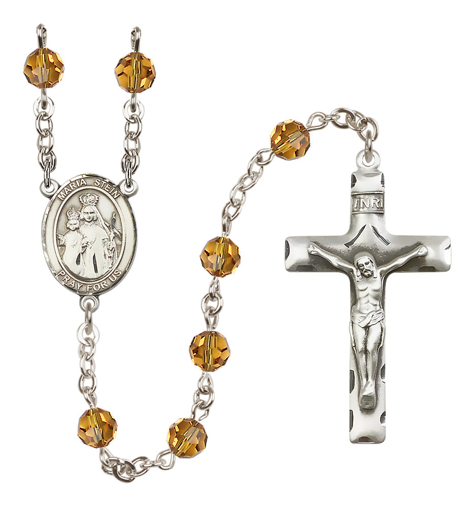 Maria Stein Sterling Silver Rosary - 10 Color Options (8133/0644)