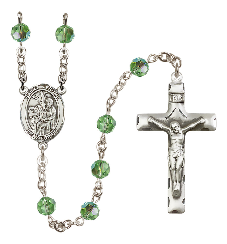 St. Jerome Sterling Silver Rosary - 10 Color Options (8135/0644)