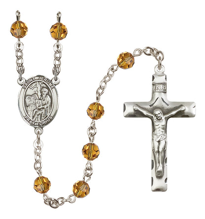St. Jerome Sterling Silver Rosary - 10 Color Options (8135/0644)
