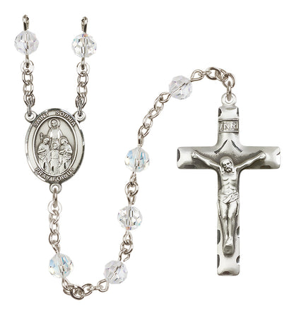 St. Sophia Sterling Silver Rosary - 10 Color Options (8136/0644)