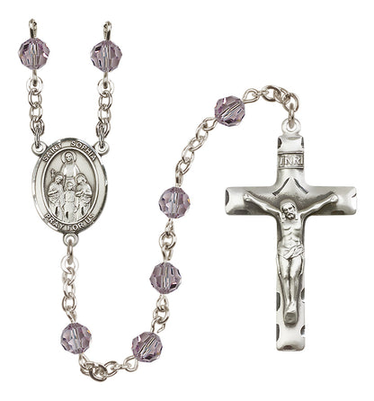 St. Sophia Sterling Silver Rosary - 10 Color Options (8136/0644)