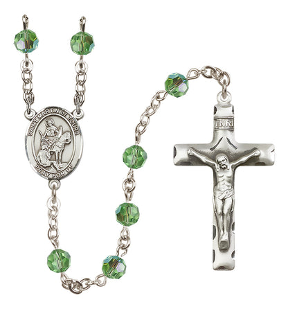 St. Martin of Tours Sterling Silver Rosary - 10 Color Options (8200/0644)