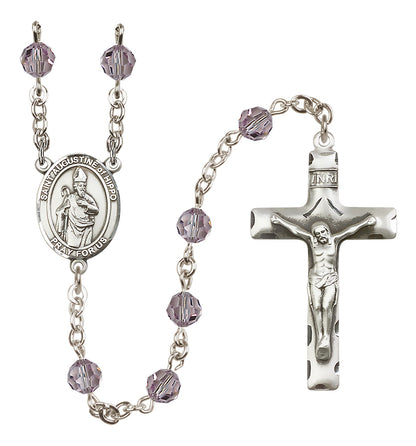 St. Augustine of Hippo Sterling Silver Rosary - 10 Color Options (8202/0644)