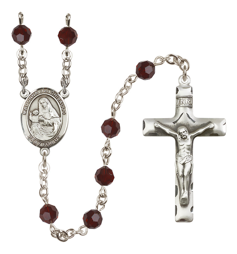 Madonna Del Ghisallo Sterling Silver Rosary - 10 Color Options (8203/0644)