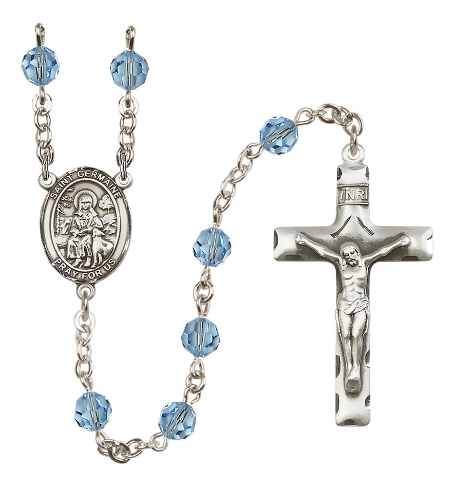 St. Germaine Cousin Sterling Silver Rosary - 10 Color Options (8211/0644)