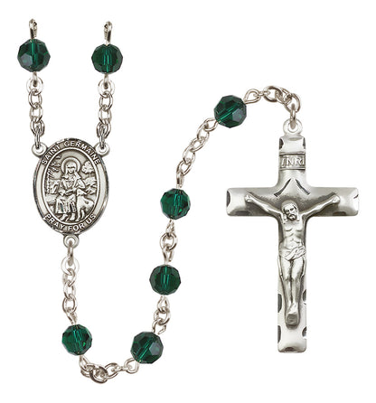 St. Germaine Cousin Sterling Silver Rosary - 10 Color Options (8211/0644)