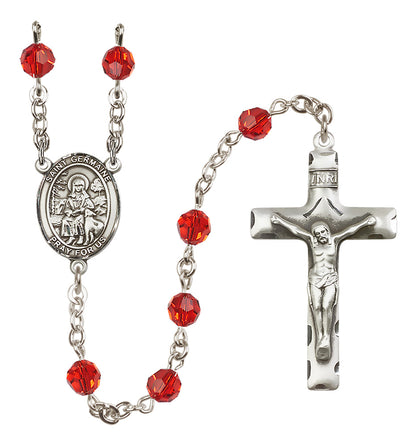 St. Germaine Cousin Sterling Silver Rosary - 10 Color Options (8211/0644)
