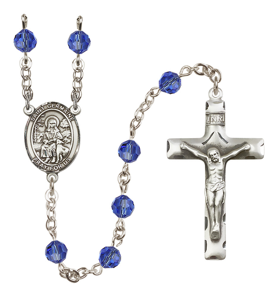 St. Germaine Cousin Sterling Silver Rosary - 10 Color Options (8211/0644)