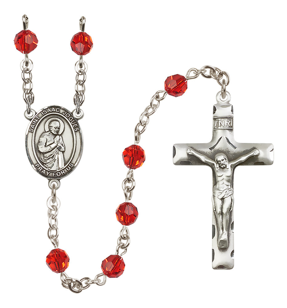 St. Isaac Jogues Sterling Silver Rosary - 10 Color Options (8212/0644)