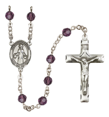 Santo Nino De Atocha Sterling Silver Rosary - 10 Color Options (8214P/0644)