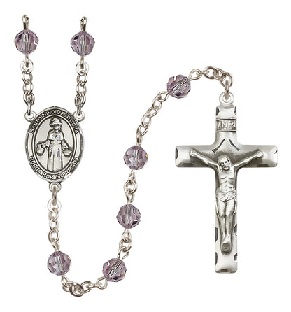Santo Nino De Atocha Sterling Silver Rosary - 10 Color Options (8214P/0644)