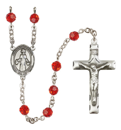 Santo Nino De Atocha Sterling Silver Rosary - 10 Color Options (8214P/0644)