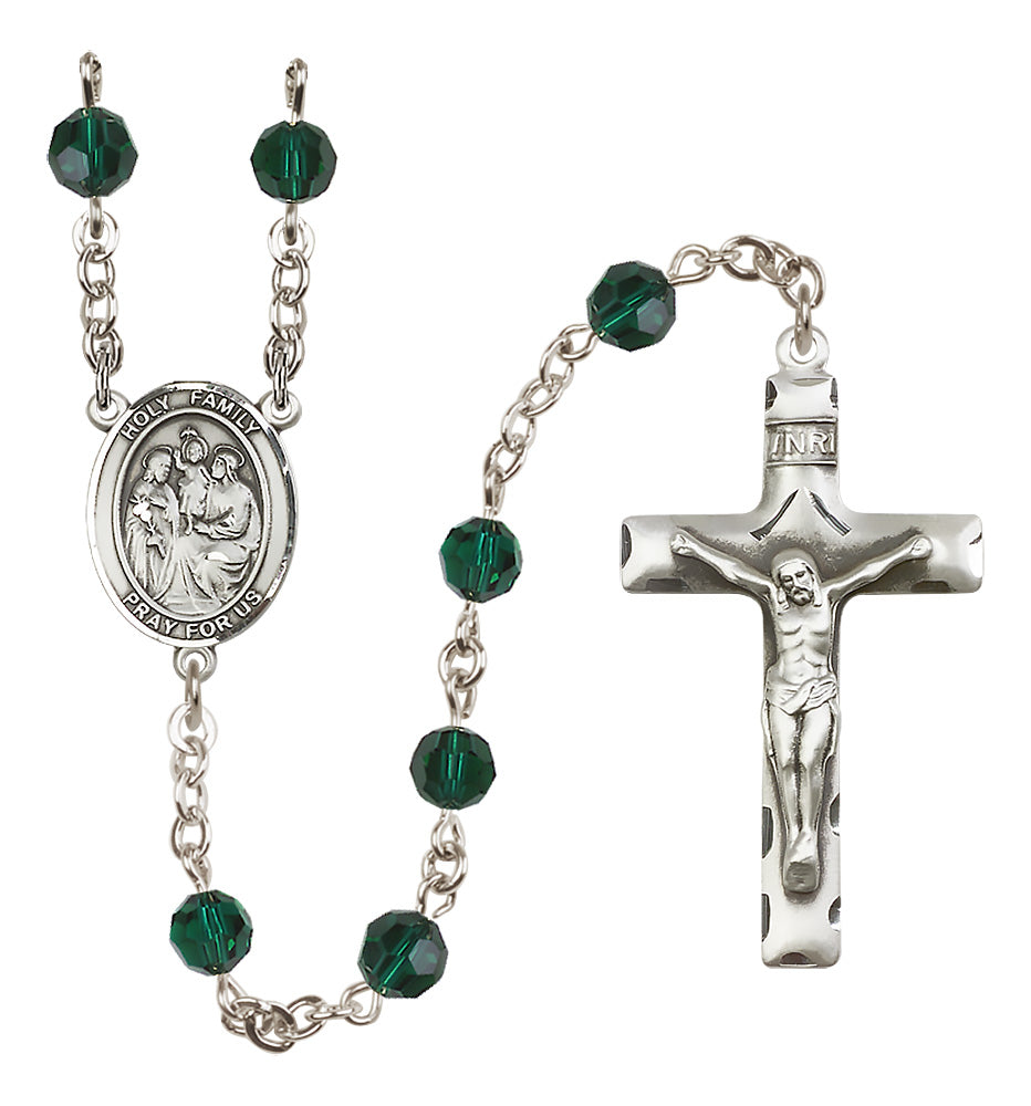 Holy Family Sterling Silver Rosary - 10 Color Options (8218/0644)