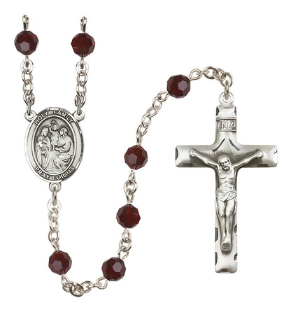 Holy Family Sterling Silver Rosary - 10 Color Options (8218/0644)