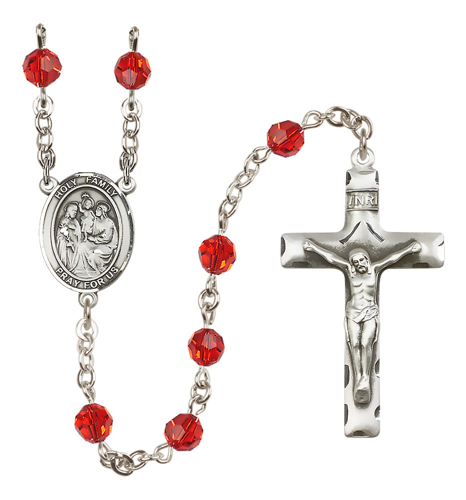 Holy Family Sterling Silver Rosary - 10 Color Options (8218/0644)