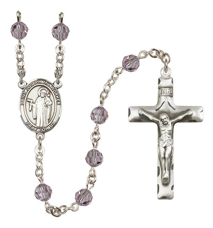 St. Joseph The Worker Sterling Silver Rosary - 10 Color Options (8220/0644)