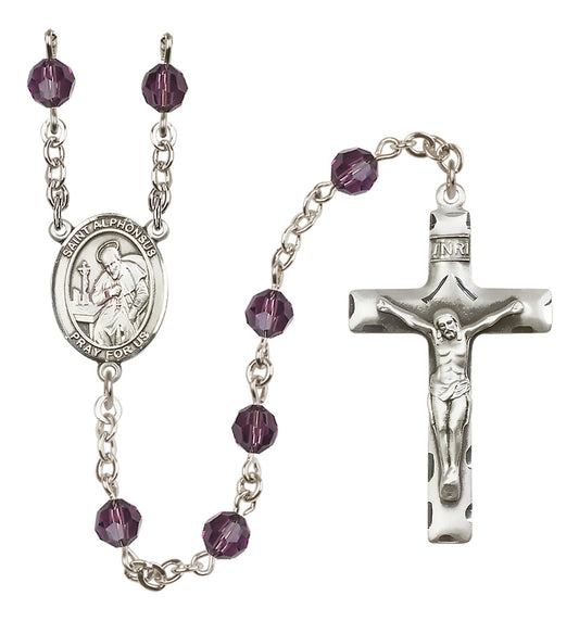St. Alphonsus Sterling Silver Rosary - 10 Color Options (8221/0644)