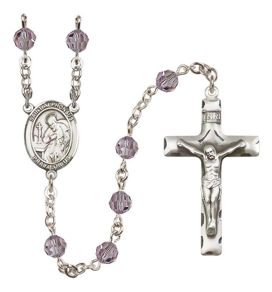 St. Alphonsus Sterling Silver Rosary - 10 Color Options (8221/0644)