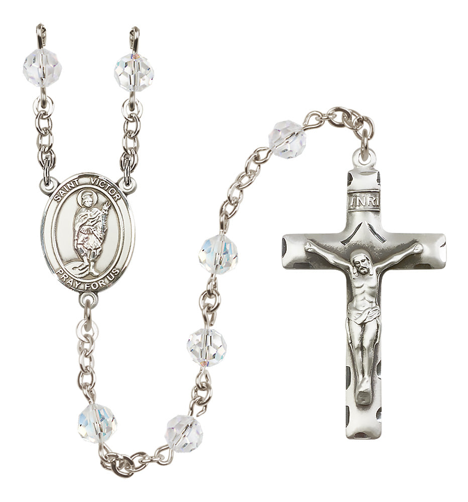 St. Victor of Marseilles Sterling Silver Rosary - 10 Color Options (8223/0644)