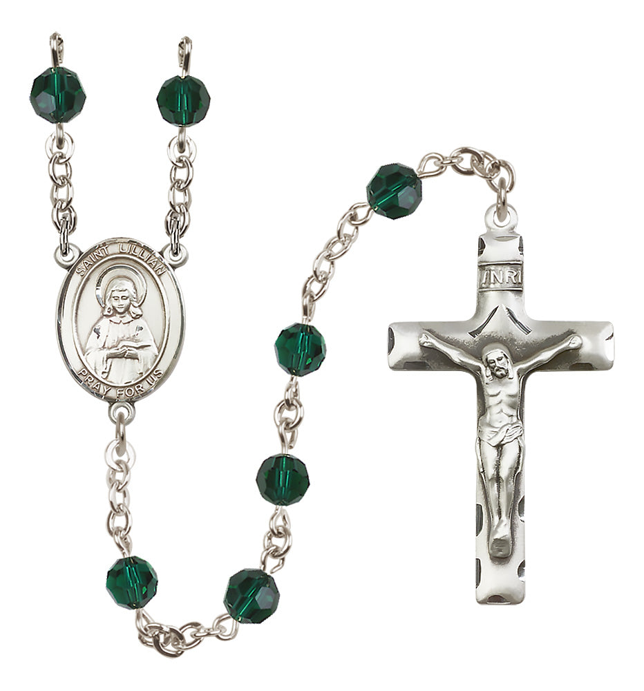 St. Lillian Sterling Silver Rosary - 10 Color Options (8226/0644)