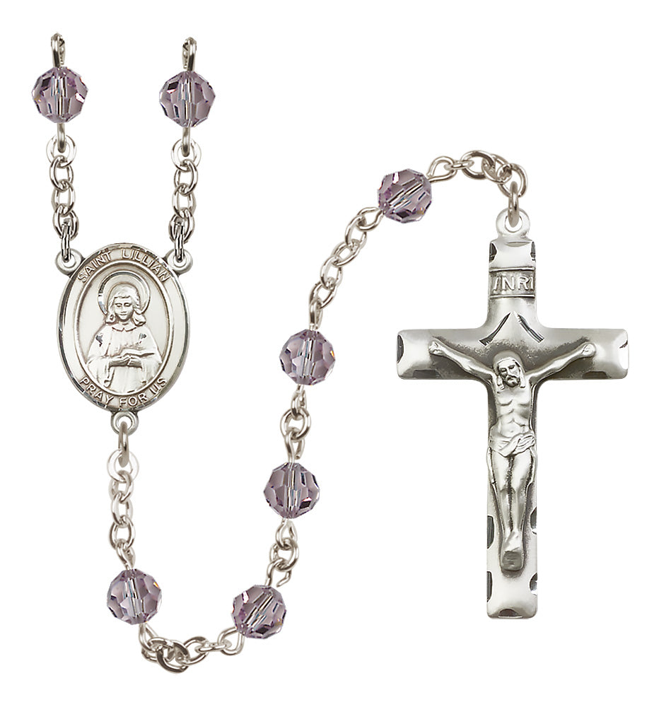 St. Lillian Sterling Silver Rosary - 10 Color Options (8226/0644)