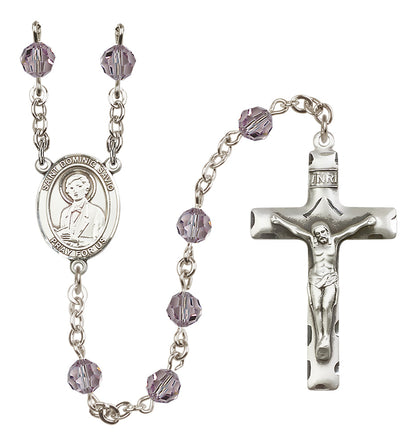 St. Dominic Savio Sterling Silver Rosary - 10 Color Options (8227/0644)