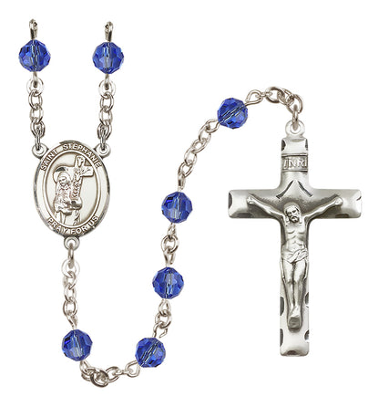St. Stephanie Sterling Silver Rosary - 10 Color Options (8228/0644)