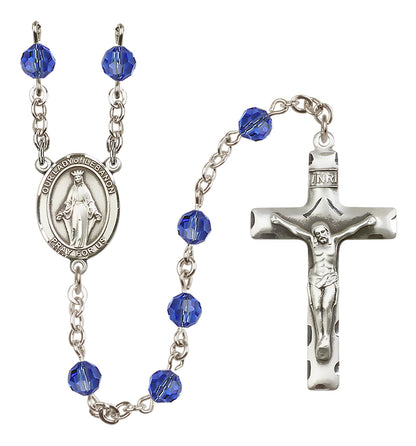 Our Lady of Lebanon Sterling Silver Rosary - 10 Color Options (8229/0644)