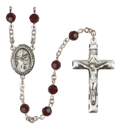 San Juan De La Cruz Sterling Silver Rosary - 10 Color Options (8232/0644)