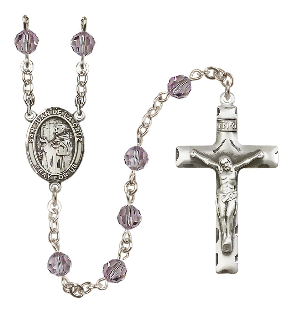 San Juan De La Cruz Sterling Silver Rosary - 10 Color Options (8232/0644)