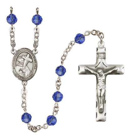 St. Bernard of Clairvaux Sterling Silver Rosary - 10 Color Options (8233/0644)