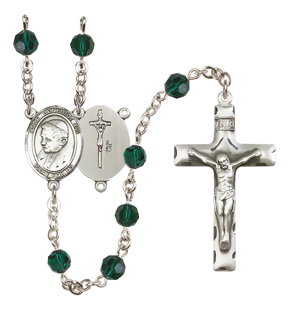 Pope Benedict XVI Sterling Silver Rosary - 10 Color Options (8235/0644)