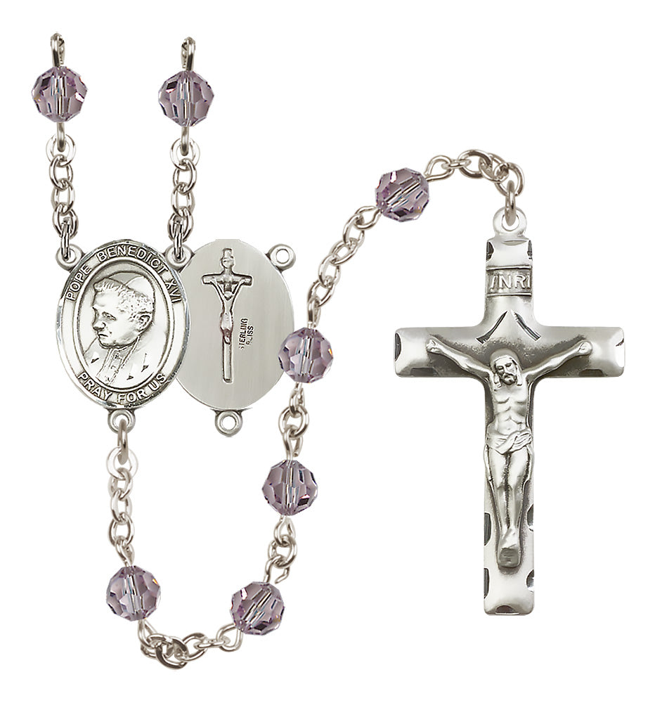 Pope Benedict XVI Sterling Silver Rosary - 10 Color Options (8235/0644)