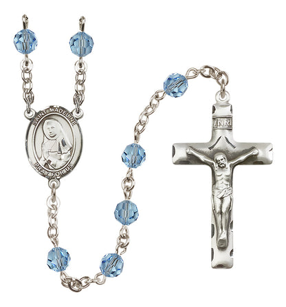 St. Madeline Sophie Barat Sterling Silver Rosary - 10 Color Options (8236/0644)