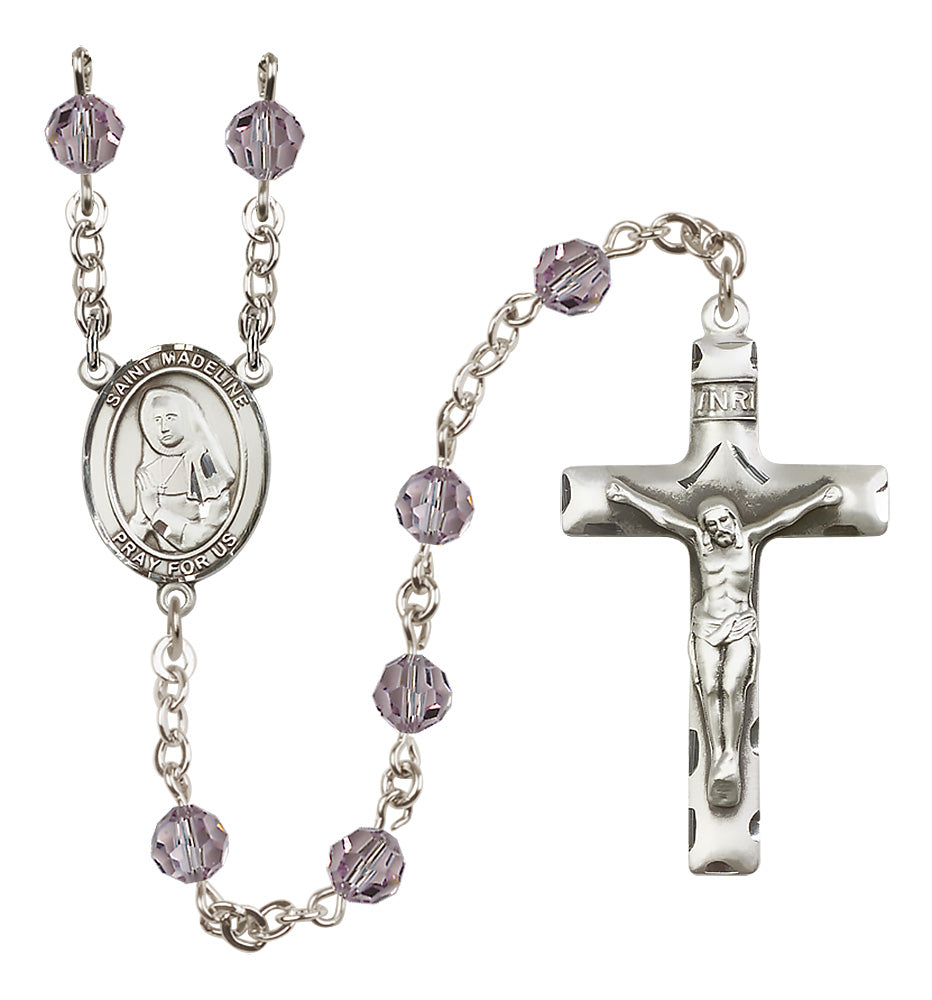 St. Madeline Sophie Barat Sterling Silver Rosary - 10 Color Options (8236/0644)