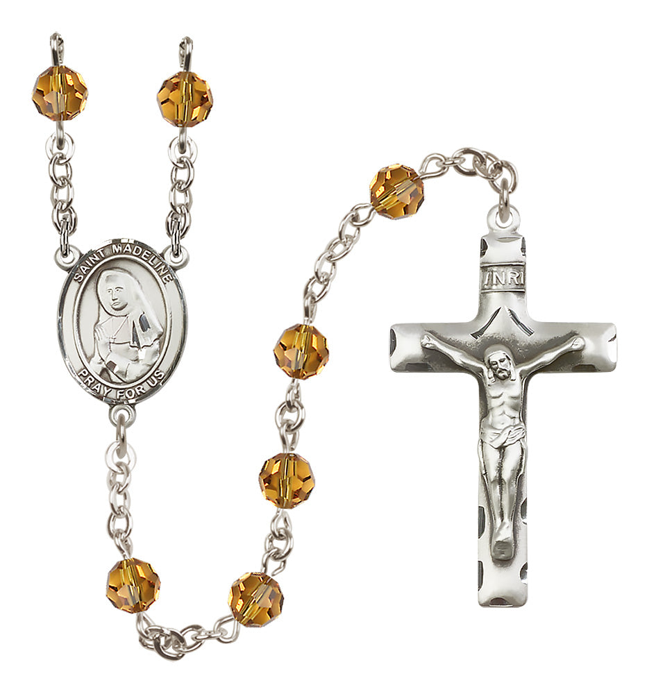St. Madeline Sophie Barat Sterling Silver Rosary - 10 Color Options (8236/0644)
