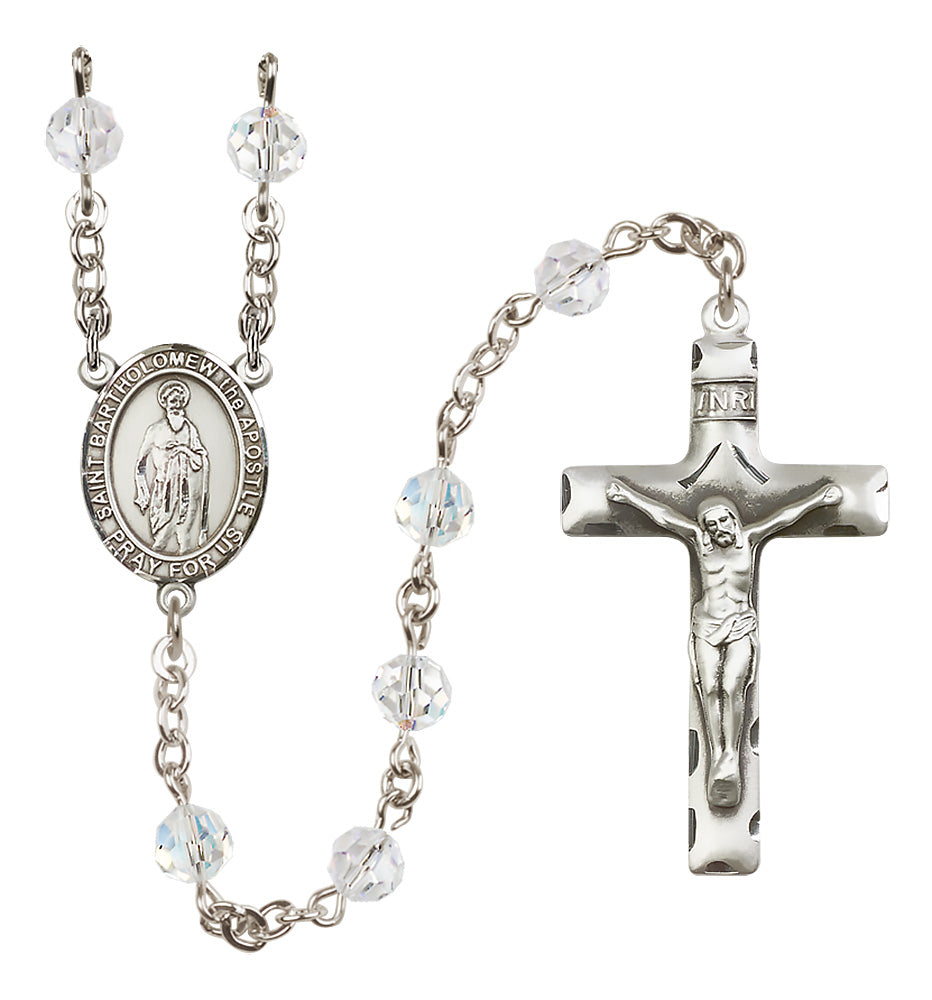 St. Bartholomew The Apostle Sterling Silver Rosary - 10 Color Options (8238/0644)