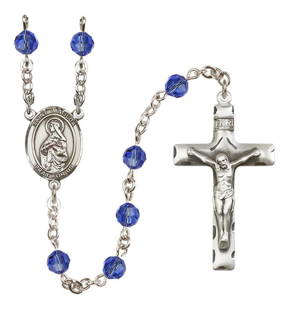 St. Matilda Sterling Silver Rosary - 10 Color Options (8239/0644)