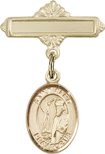 Personalized Baby Badge - Engraved Badge Pin with St. Elmo Charm