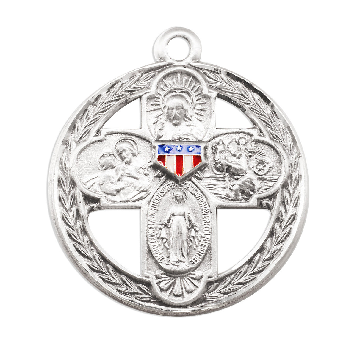Front of Military 4-Way Medal Pendant