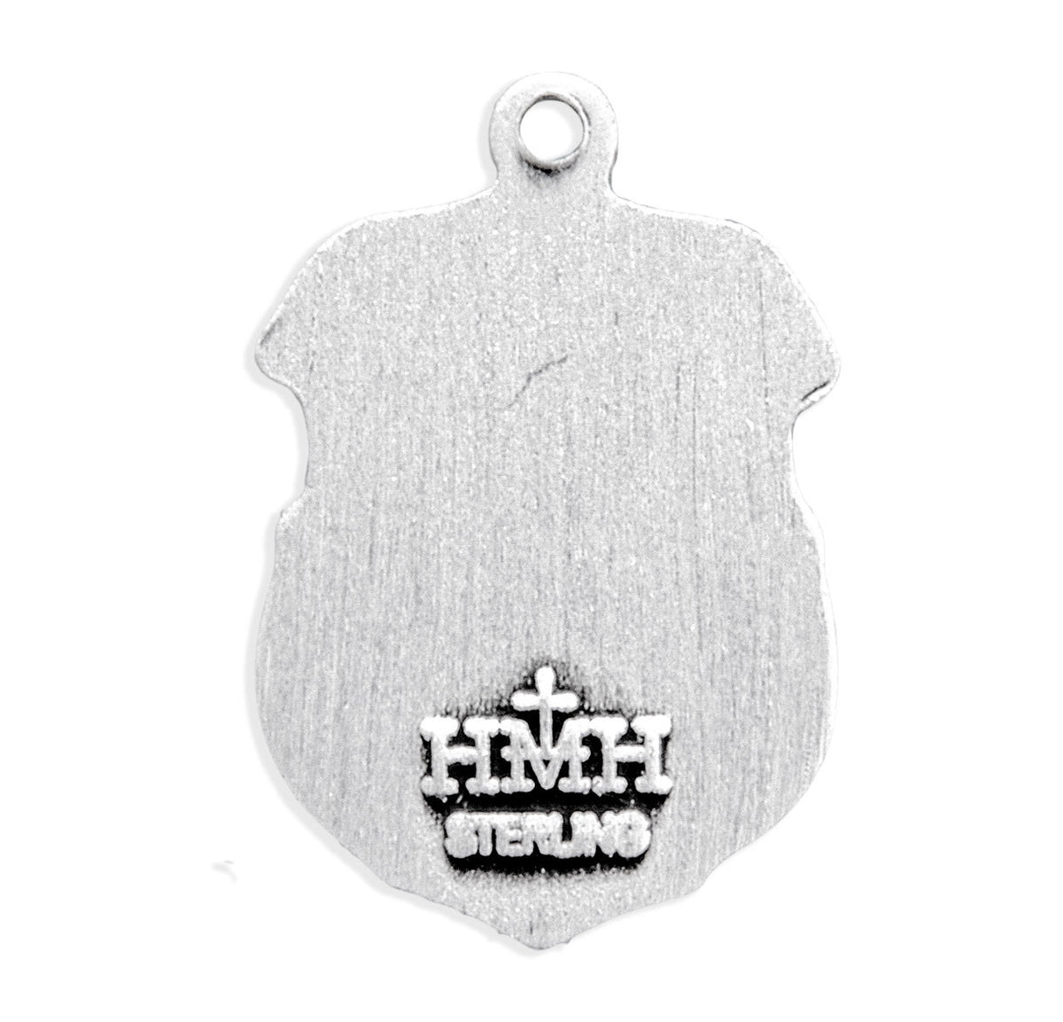 Back of Womens St. Michael Badge Pendant