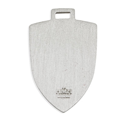 Womens St. Michael Shield Necklace - Sterling Silver Pendant on 18" Stainless Chain (S162118)