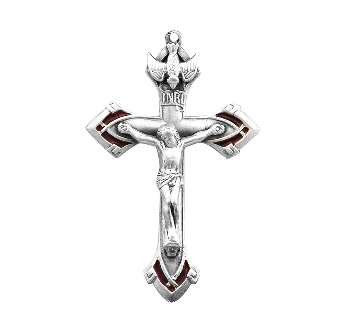 Red Holy Spirit Crucifix Pendant