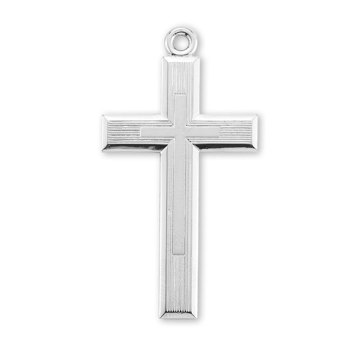 Engraved Mens Cross Pendant