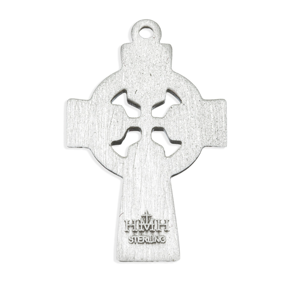 Back of Green Irish Celtic Cross Pendant