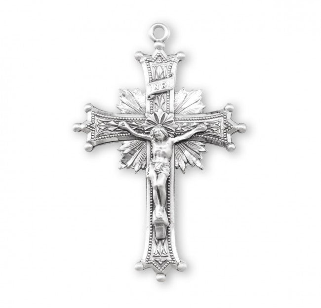 Front of Extra Large Sunburst Crucifix Necklace